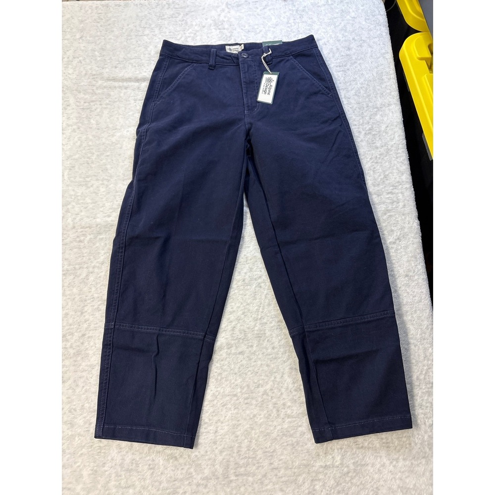 Alpine‎ Design Womens Barrel Pant Deep Navy High Rise Relaxed Cropped ADW24905 8